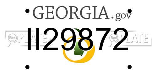 II29872 Georgia License Plate