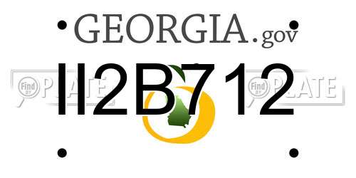 II2B712 Georgia License Plate