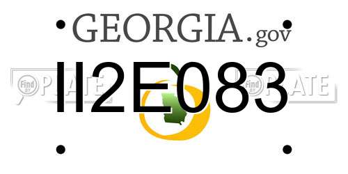 II2E083 Georgia License Plate
