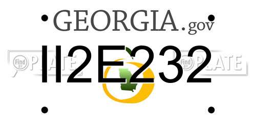 II2E232 Georgia License Plate