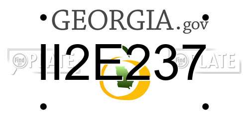 II2E237 Georgia License Plate