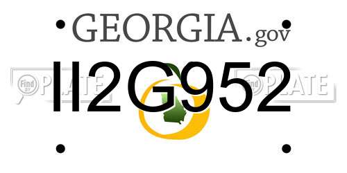 II2G952 Georgia License Plate