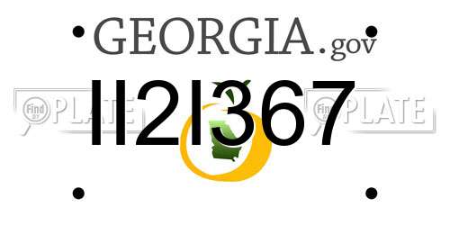 II2I367 Georgia License Plate