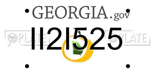 II2I525 Georgia License Plate