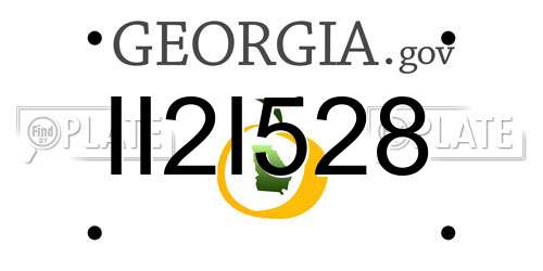 II2I528 Georgia License Plate