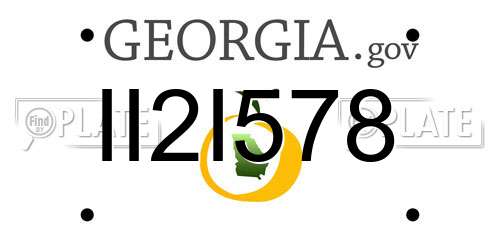 II2I578 Georgia License Plate
