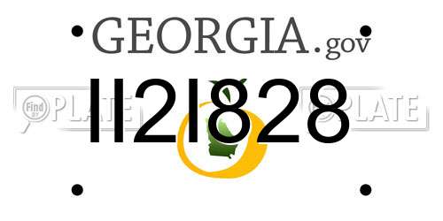 II2I828 Georgia License Plate