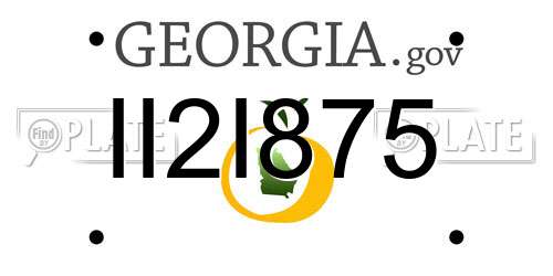 II2I875 Georgia License Plate