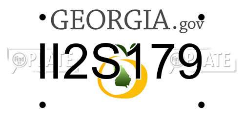 II2S179 Georgia License Plate