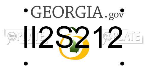 II2S212 Georgia License Plate