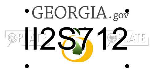II2S712 Georgia License Plate