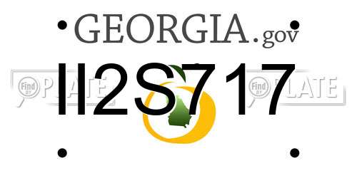 II2S717 Georgia License Plate