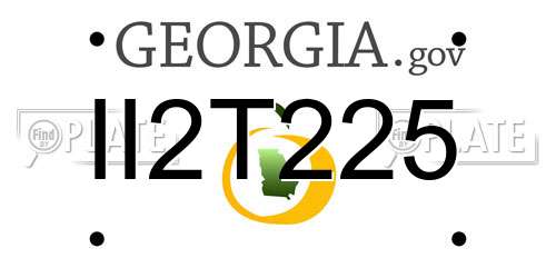 II2T225 Georgia License Plate