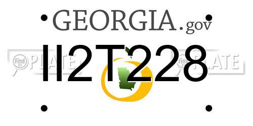 II2T228 Georgia License Plate