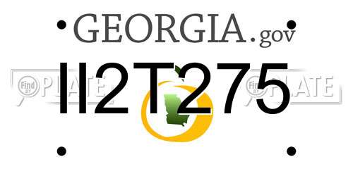 II2T275 Georgia License Plate