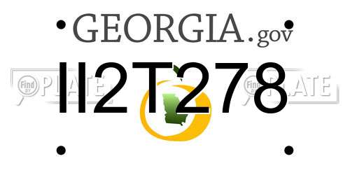 II2T278 Georgia License Plate