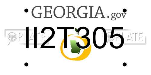 II2T305 Georgia License Plate