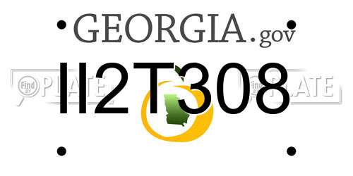II2T308 Georgia License Plate