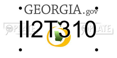 II2T310 Georgia License Plate