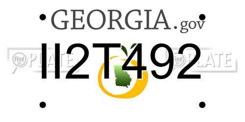 II2T492 Georgia License Plate