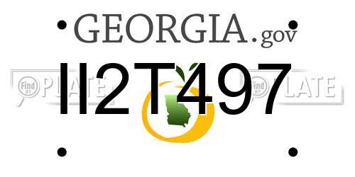 II2T497 Georgia License Plate
