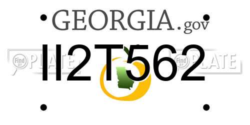 II2T562 Georgia License Plate