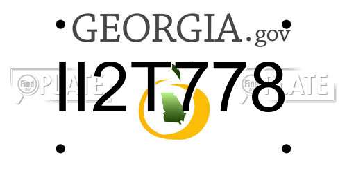 II2T778 Georgia License Plate