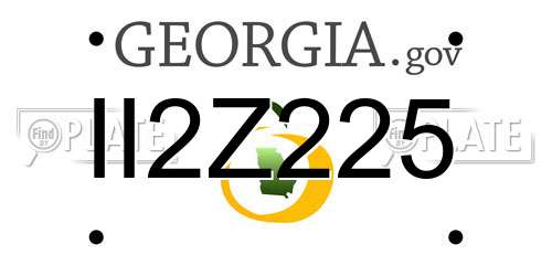 II2Z225 Georgia License Plate