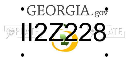 II2Z228 Georgia License Plate