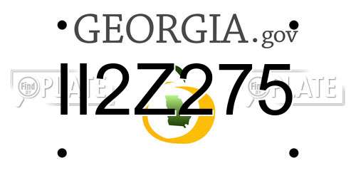 II2Z275 Georgia License Plate