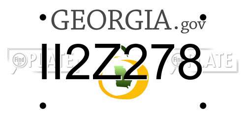 II2Z278 Georgia License Plate