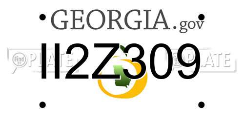 II2Z309 Georgia License Plate