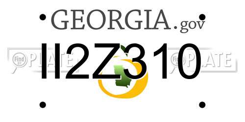 II2Z310 Georgia License Plate