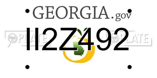 II2Z492 Georgia License Plate