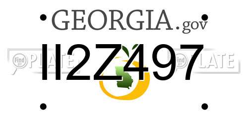 II2Z497 Georgia License Plate