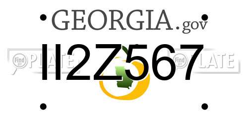 II2Z567 Georgia License Plate