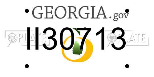 II30713 Georgia License Plate