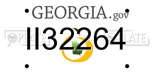 II32264 Georgia License Plate