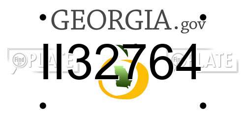 II32764 Georgia License Plate