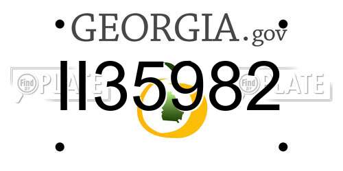 II35982 Georgia License Plate