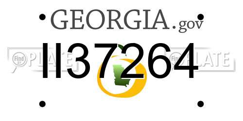 II37264 Georgia License Plate