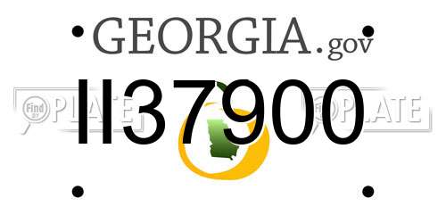 II37900 Georgia License Plate