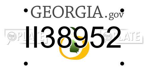 II38952 Georgia License Plate