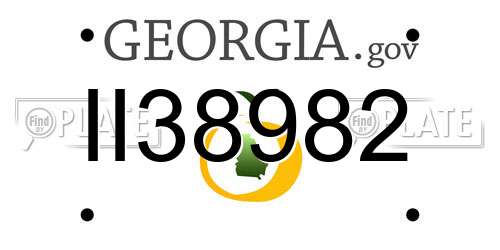 II38982 Georgia License Plate