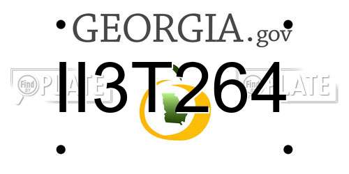 II3T264 Georgia License Plate