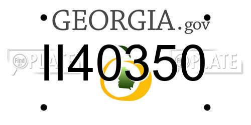 II40350 Georgia License Plate