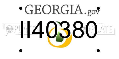 II40380 Georgia License Plate