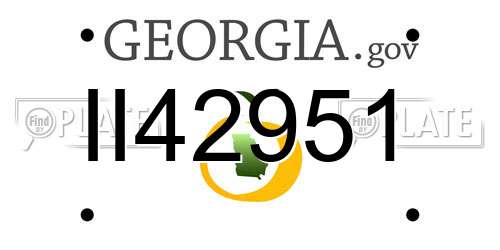 II42951 Georgia License Plate