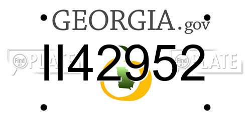 II42952 Georgia License Plate