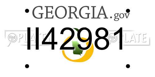 II42981 Georgia License Plate